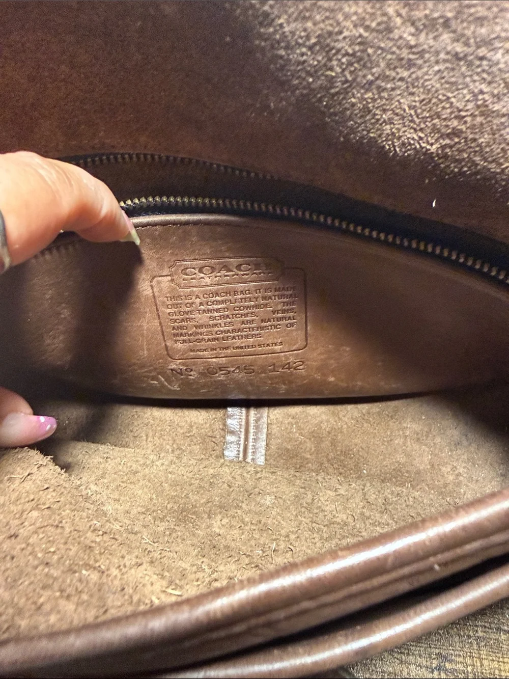 Coach Brown Leather Messenger Bag with Turn-Lock Closure Vintage